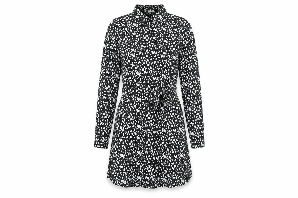 Brave Soul Women’s Black Animal Print Shirt Dress Size M