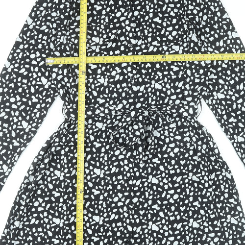 Brave Soul Women’s Black Animal Print Shirt Dress Size M