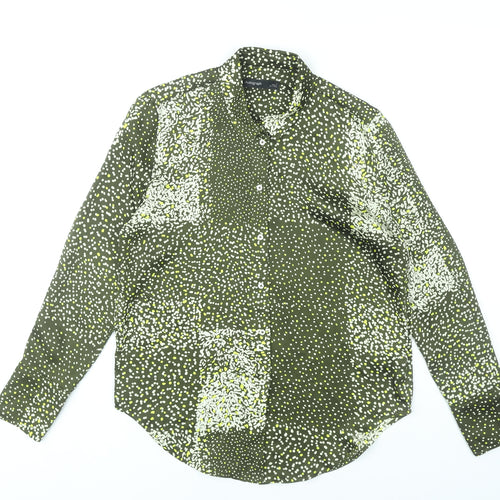 Marks and Spencer Women’s Green Button-Up Blouse Size 6 Polyester