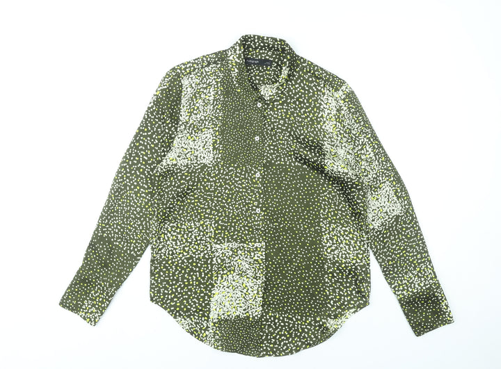 Marks and Spencer Women’s Green Button-Up Blouse Size 6 Polyester