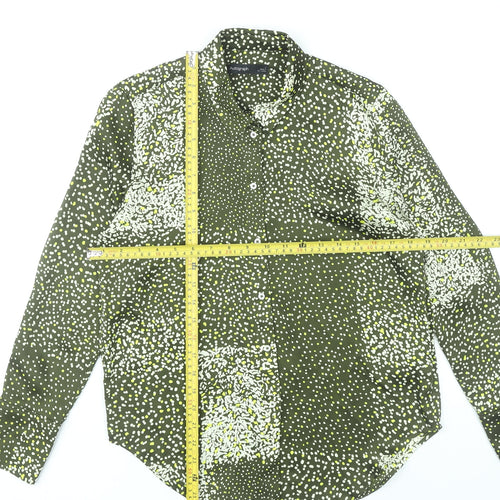 Marks and Spencer Women’s Green Button-Up Blouse Size 6 Polyester