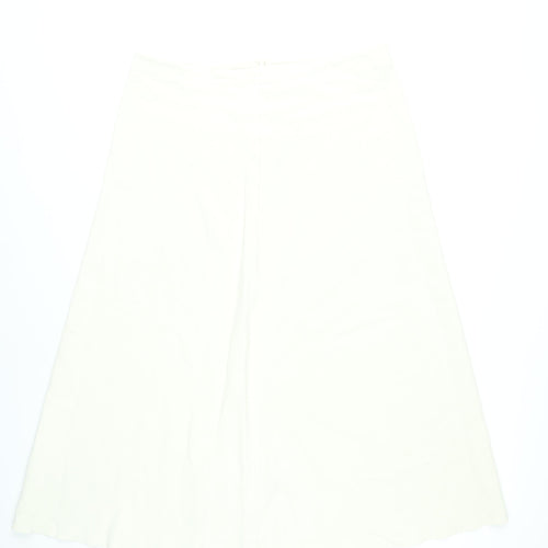 Marks and Spencer Women Ivory Size 16 A-Line Midi Skirt