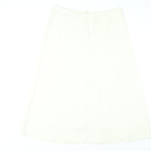 Marks and Spencer Women Ivory Size 16 A-Line Midi Skirt