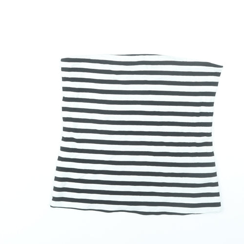 Marks and Spencer Women’s Black White Striped Strapless Tank Top M