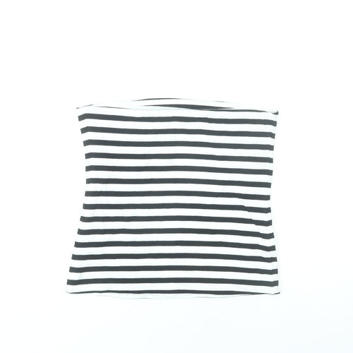 Marks and Spencer Women’s Black White Striped Strapless Tank Top M