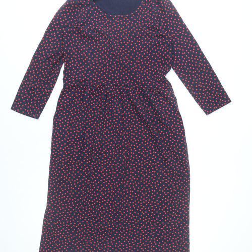 Joules Women’s Blue Polka Dot Fit & Flare Knee Length Dress Size 6