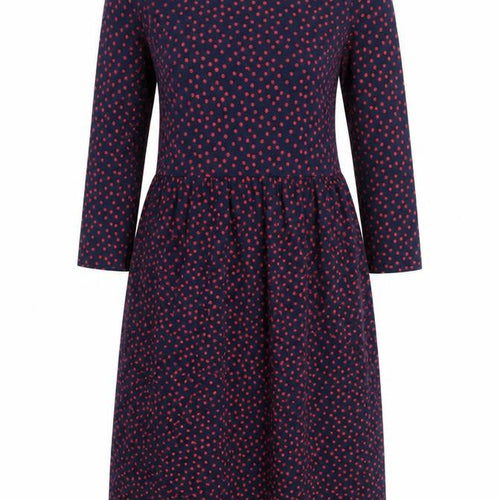 Joules Women’s Blue Polka Dot Fit & Flare Knee Length Dress Size 6