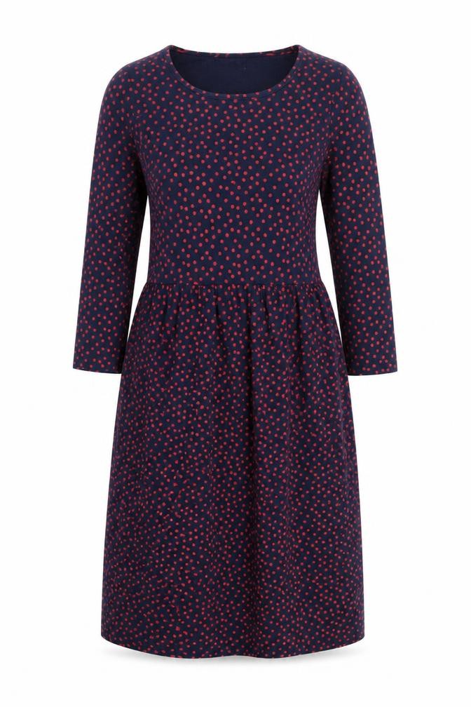 Joules Women’s Blue Polka Dot Fit & Flare Knee Length Dress Size 6