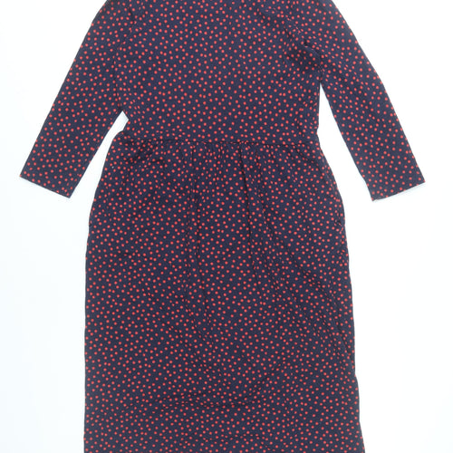 Joules Women’s Blue Polka Dot Fit & Flare Knee Length Dress Size 6
