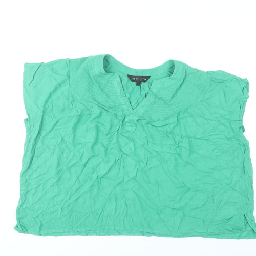 Live Unlimited Women’s Green Tunic Blouse Size 14 Viscose