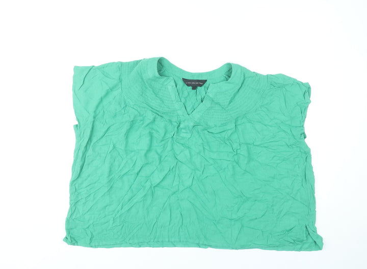 Live Unlimited Women’s Green Tunic Blouse Size 14 Viscose