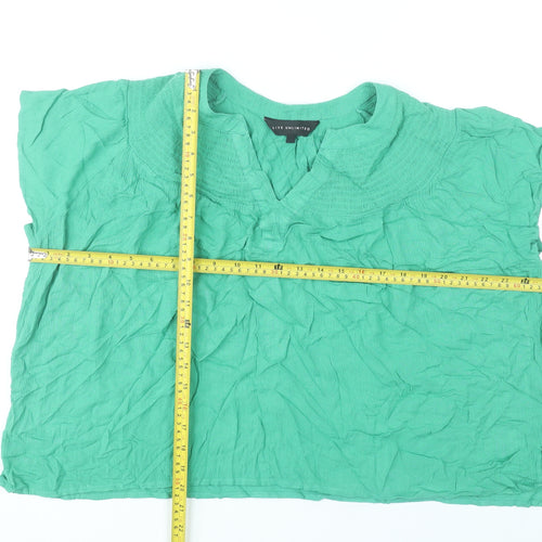 Live Unlimited Women’s Green Tunic Blouse Size 14 Viscose