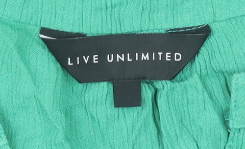 Live Unlimited Women’s Green Tunic Blouse Size 14 Viscose