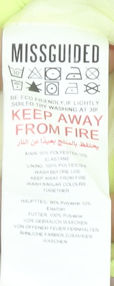 Missguided Women’s Yellow Cropped Blazer Jacket Size 8