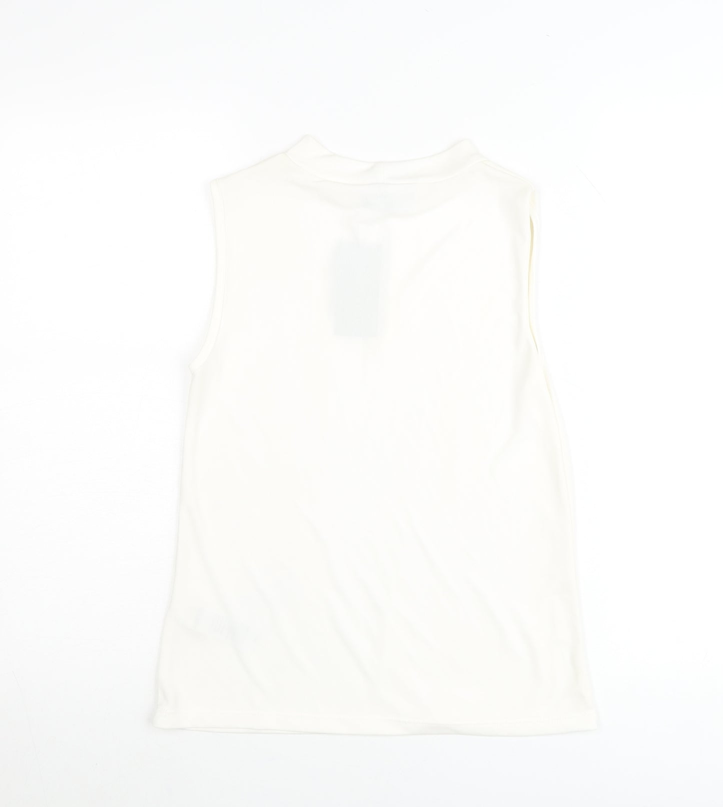 New Look Women Ivory High Neck Sleeveless Tank Top UK 6