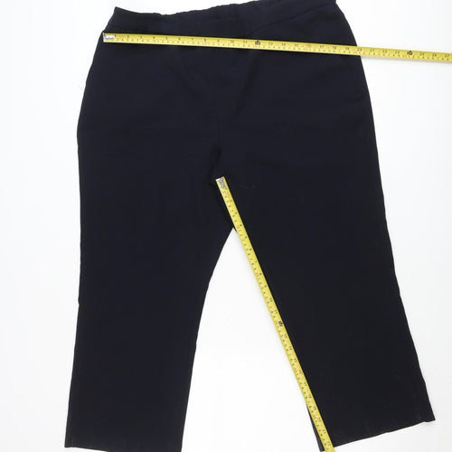 Bonmarché Women Black Size 18 Straight Leg Trousers Polyester Workwear