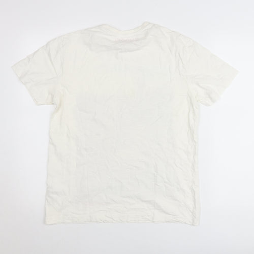 Tu Men’s White Small Graphic Shoot! Retro Football T-Shirt