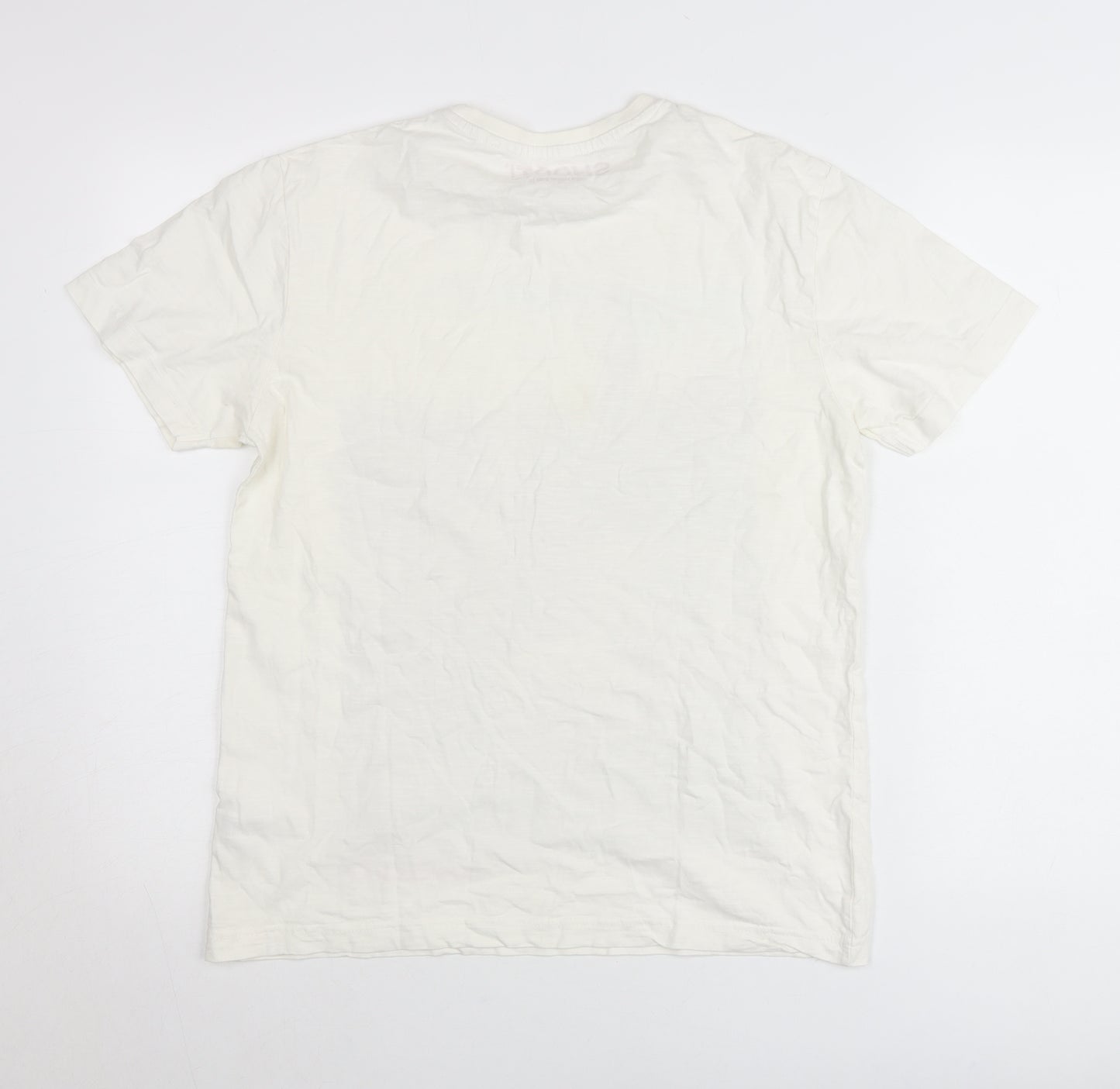 Tu Men’s White Small Graphic Shoot! Retro Football T-Shirt
