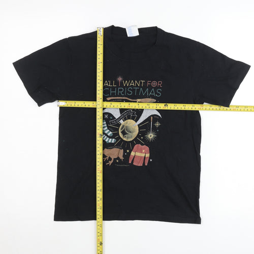 Port & Company Boys Black Harry Potter Christmas Graphic T-Shirt 9-10 Years