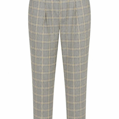 Next Women Grey Plaid Slim Fit Chino Trousers Size 6R