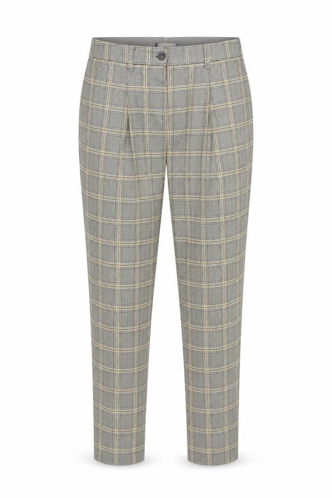 Next Women Grey Plaid Slim Fit Chino Trousers Size 6R