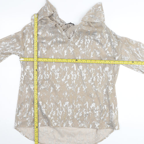 Marks and Spencer Women’s Beige Floral Ruffle Blouse UK 14