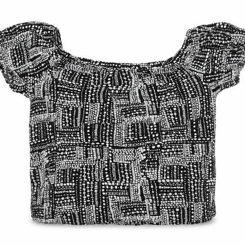Papaya Women’s Black Geometric Off-Shoulder Blouse Size 16