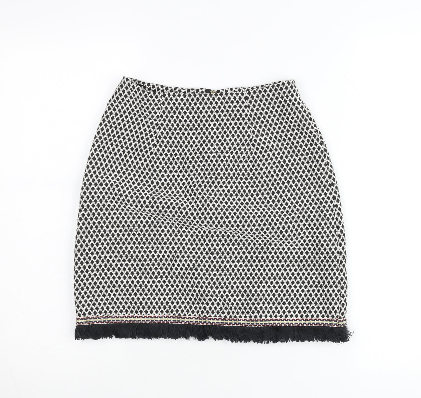New Look Women’s Black Geometric Pencil Skirt UK 6 Short