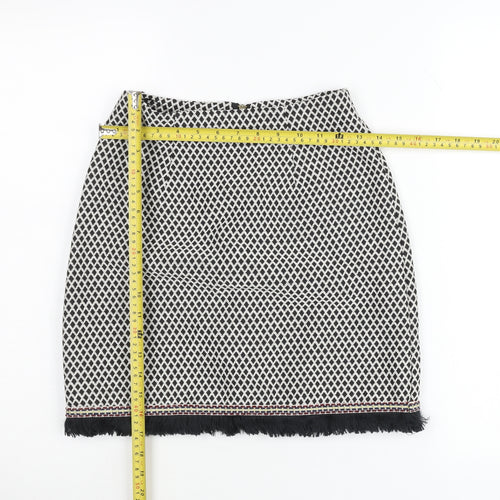 New Look Women’s Black Geometric Pencil Skirt UK 6 Short