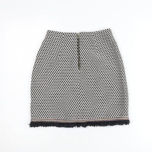 New Look Women’s Black Geometric Pencil Skirt UK 6 Short