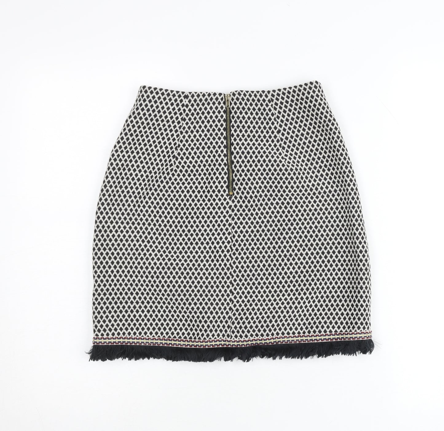 New Look Women’s Black Geometric Pencil Skirt UK 6 Short