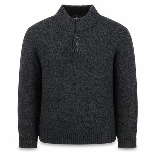 TU Mens Grey 2XL Henley Jumper High Neck Knit Long Sleeve