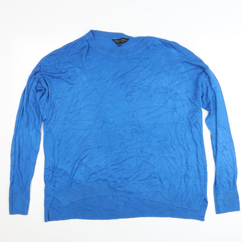 Dorothy Perkins Women’s Blue Crew Neck Jumper Size 10 Viscose Blend