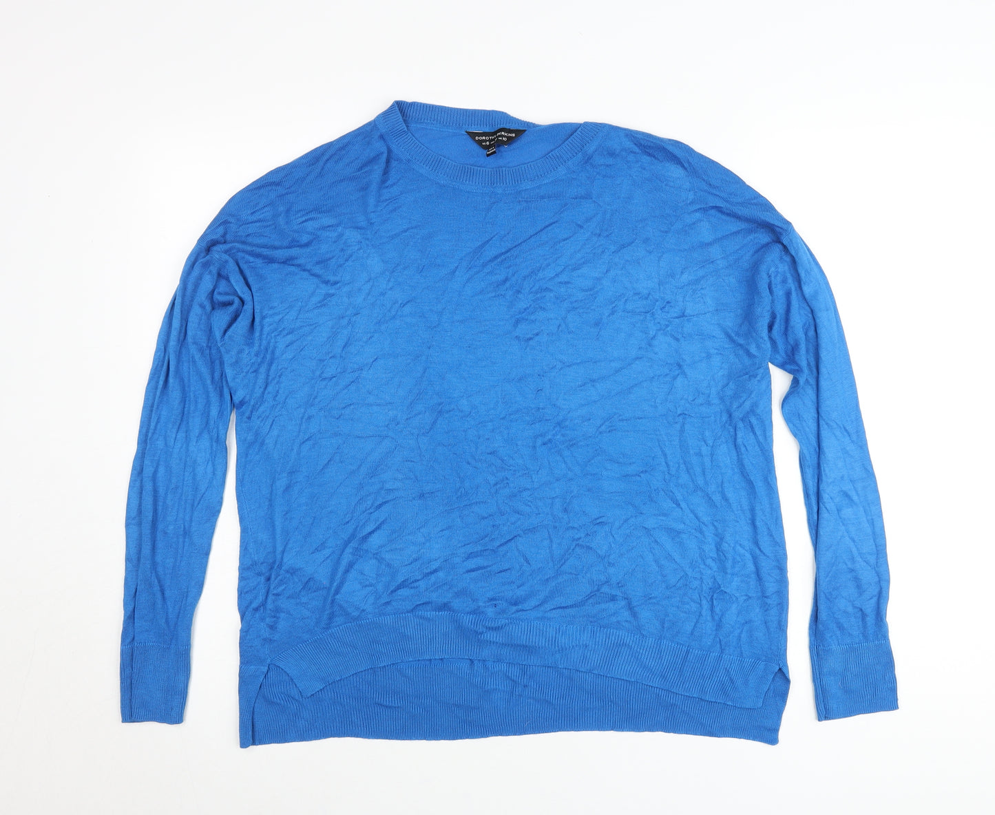 Dorothy Perkins Women’s Blue Crew Neck Jumper Size 10 Viscose Blend