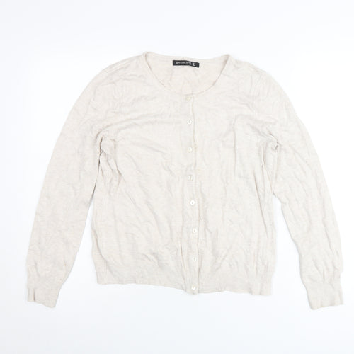 Encuentro Womens Beige Cardigan L Viscose Blend Knit Casual