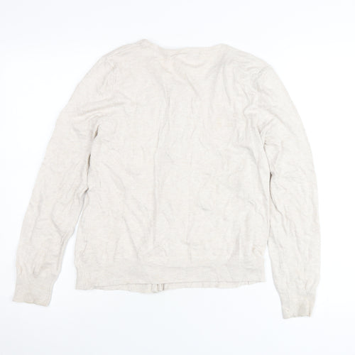 Encuentro Womens Beige Cardigan L Viscose Blend Knit Casual