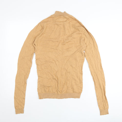 ASOS Women’s Beige Cotton Mock Neck Pullover Jumper 2XS