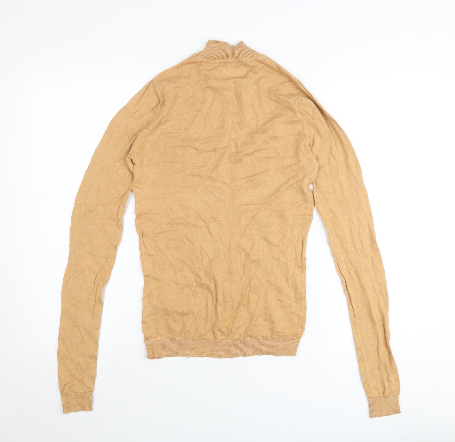 ASOS Women’s Beige Cotton Mock Neck Pullover Jumper 2XS