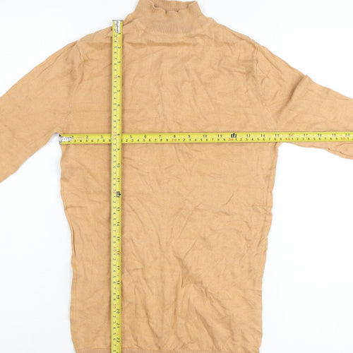 ASOS Women’s Beige Cotton Mock Neck Pullover Jumper 2XS