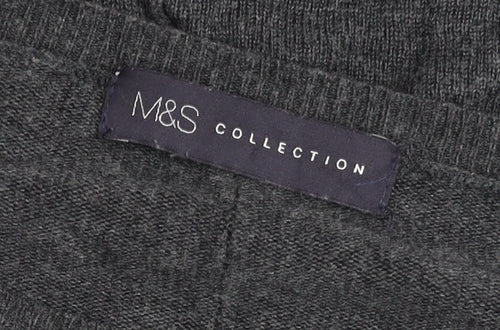 Marks and Spencer Womens Grey Size 12 Relaxed Viscose Jumper
