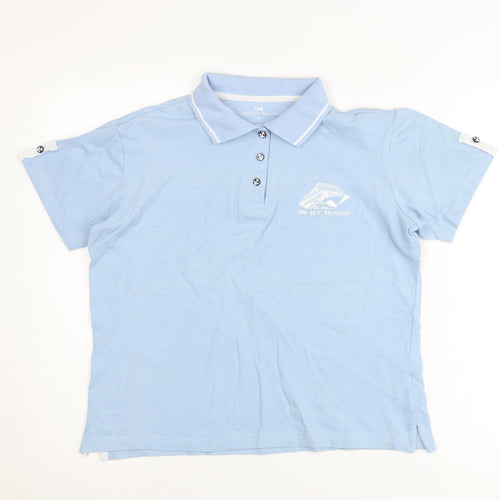 Princess Cruises Men’s Blue Polo Shirt M Logo Travel Cotton
