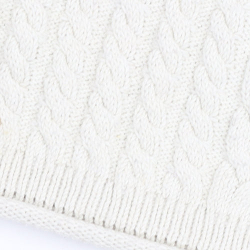 Zara Women’s Ivory Cable-Knit Sleeveless Vest Jumper Size 12
