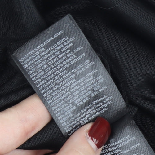 H&M Women Black XS A-Line Velvet Glitter Party Cocktail Dress