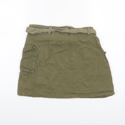 Innocence Women’s Green Cargo Utility Skirt Size 8 Short Cotton