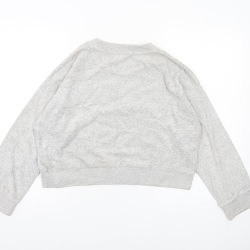 Pep&Co Women Grey Medium Pullover Sweatshirt Athletic Club Print