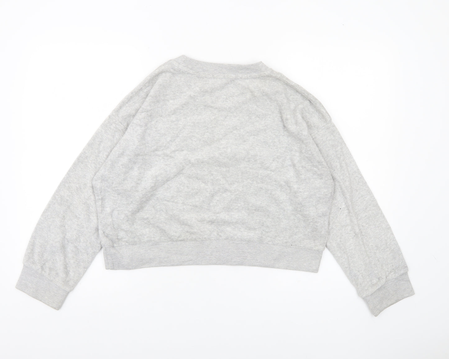 Pep&Co Women Grey Medium Pullover Sweatshirt Athletic Club Print