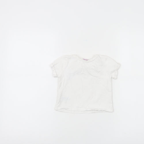 M&Co Girls Ivory Disney Princess T-Shirt 18-24 Months Short Sleeve