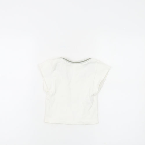 Urban Outfitters Women’s White XS Cropped Henley T-Shirt