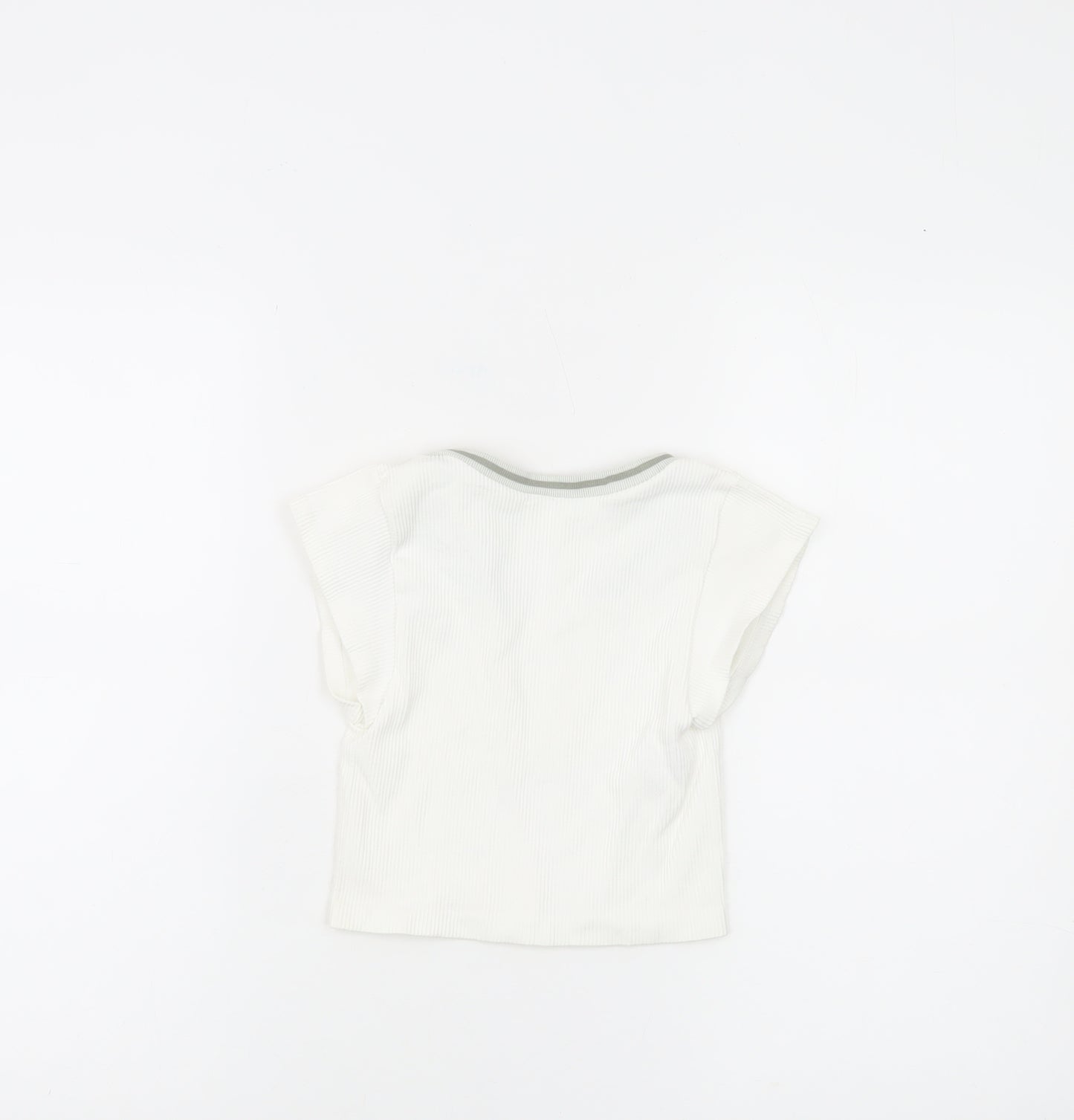 Urban Outfitters Women’s White XS Cropped Henley T-Shirt