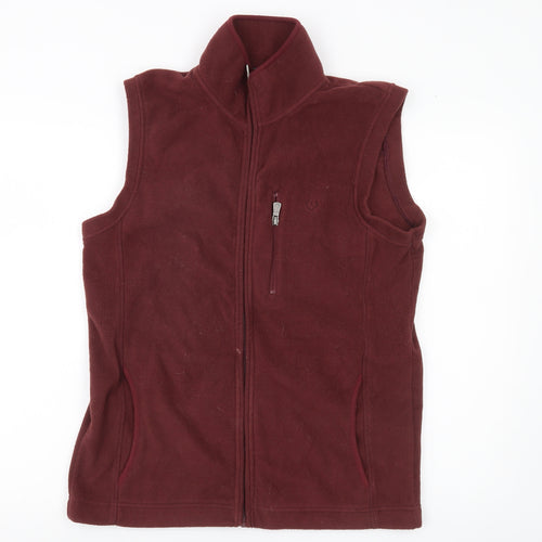 Lincoln Men’s Red Fleece Bodywarmer Waistcoat Small Zip Pockets